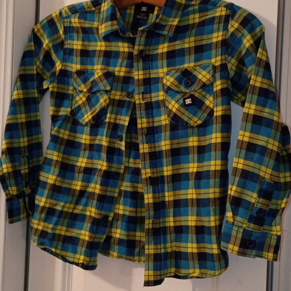 DC Kids Vibrant Plaid Button-Down Shirt